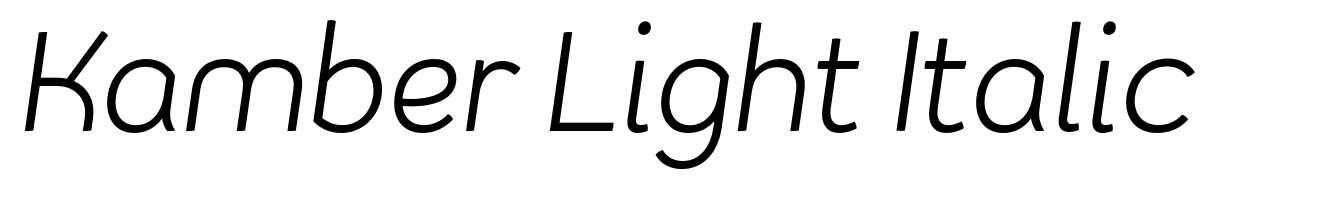 Kamber Light Italic